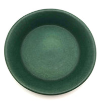 Bennington Potters Vintage Matte Green Shallow Bowl / Pie Pan