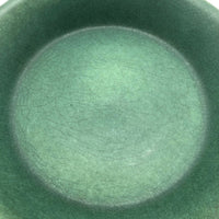 Bennington Potters Vintage Matte Green Shallow Bowl / Pie Pan