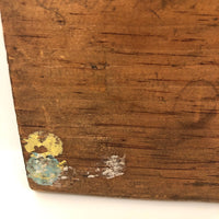 Primitive Old Pencil-drawn Wooden Parcheesi Game Board with Great Reverse