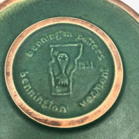 Bennington Potters Vintage Matte Green Shallow Bowl / Pie Pan