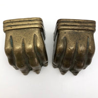 Heavy Brass Lion Claws (Great Bookends!) - A Pair