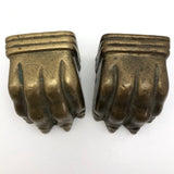 Heavy Brass Lion Claws (Great Bookends!) - A Pair
