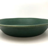 Bennington Potters Vintage Matte Green Shallow Bowl / Pie Pan