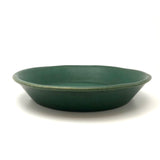 Bennington Potters Vintage Matte Green Shallow Bowl / Pie Pan