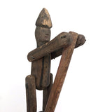 19th C. Carved and Jointed Folk Art Climbing Man Toy