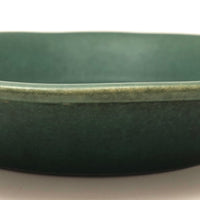 Bennington Potters Vintage Matte Green Shallow Bowl / Pie Pan