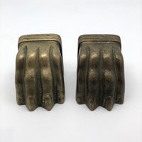Heavy Brass Lion Claws (Great Bookends!) - A Pair