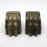 Heavy Brass Lion Claws (Great Bookends!) - A Pair