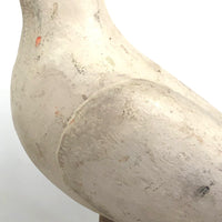SOLD Handsome Presumed English Hand-carved White Pigeon Decoy on Burl