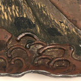 Finely Detailed Antique Japanese Mixed Metal Tray - Tea while Fishing