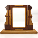 Handmade Wooden Inlay Swinging Tabletop Picture Frames-A Pair