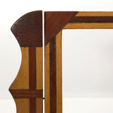 Handmade Wooden Inlay Swinging Tabletop Picture Frames-A Pair