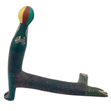 Fabulous Carved and Painted Wooden Sculpture of Seal or Sea Lion Balancing Ball