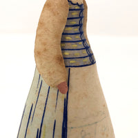 Handmade Papier Mache Russian Folk Doll in Lithuanian Costume