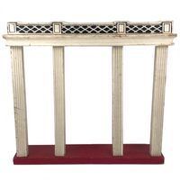 Fun 1950s Hand-painted Architectural Hanging Shelf
