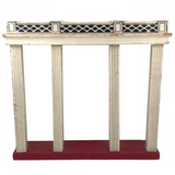 Fun 1950s Hand-painted Architectural Hanging Shelf