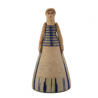 Handmade Papier Mache Russian Folk Doll in Lithuanian Costume
