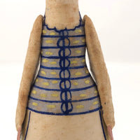 Handmade Papier Mache Russian Folk Doll in Lithuanian Costume