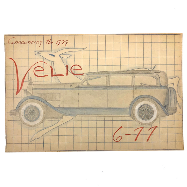 SOLD 1929 Velie, from J.T. Garvin's "Wildfire" Portfolio, 1969-70