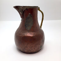 Hand Hammered Copper Pitcher with Gorgeous Patina