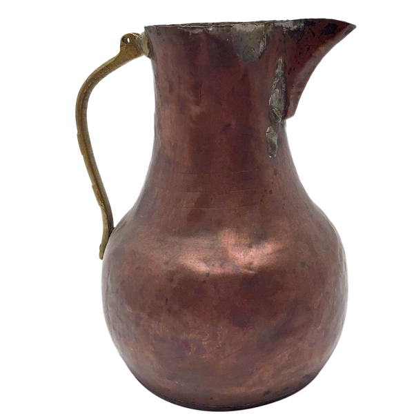 Hand Hammered Copper Pitcher with Gorgeous Patina