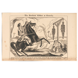 Late 1830s Naive British Ink and Watercolor: The Brothers Gibbet at Gonerby