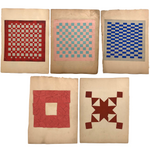 More Antique Schoolgirl  Cut, Woven and Punched Paper Works - Sold Individually
