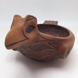 Hand-carved Alder Wood Northwest Coast Raven Bowl
