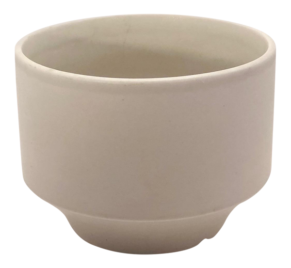 Mid-Century Modern White Pottery Planter